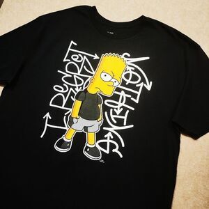 The Simpsons Bart Graphic Black Short Sleeve T-Shirt -B
